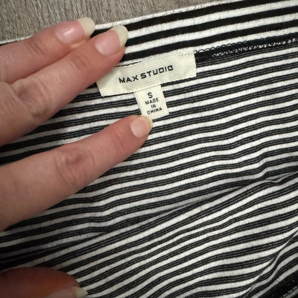 Max Studio Striped Knit Pencil Skirt Sz S